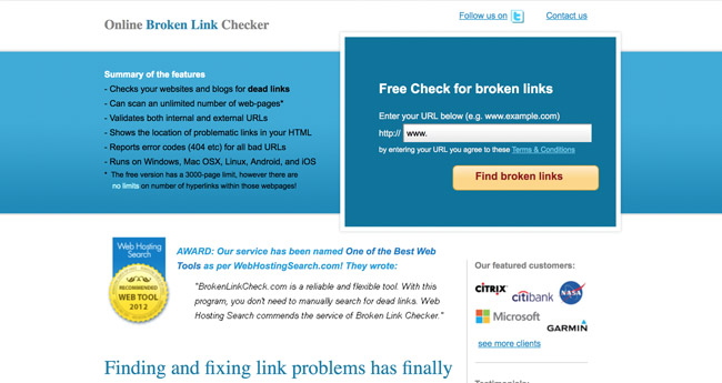 Broken link checker