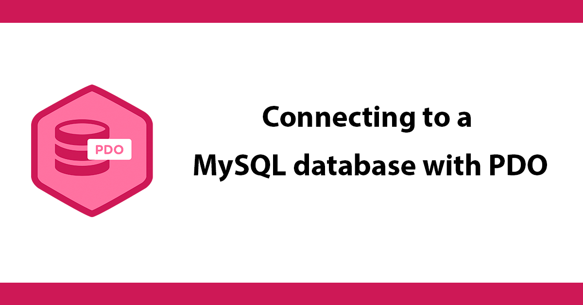 Connecting to a MySQL database with PDO