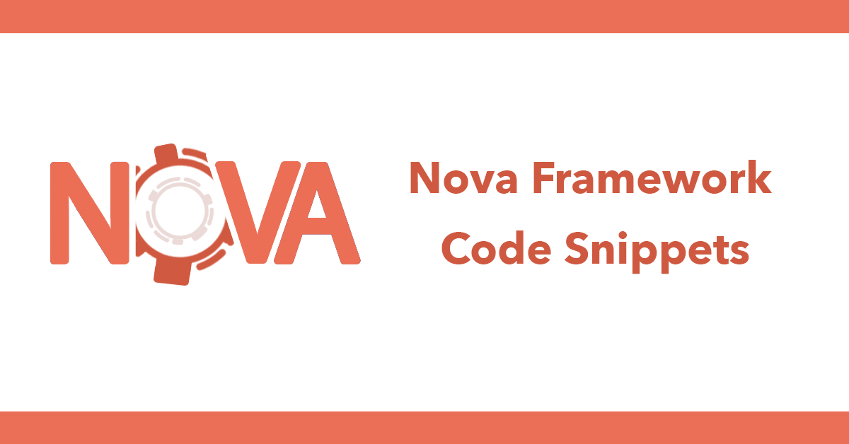 Nova Framework - Code Snippets