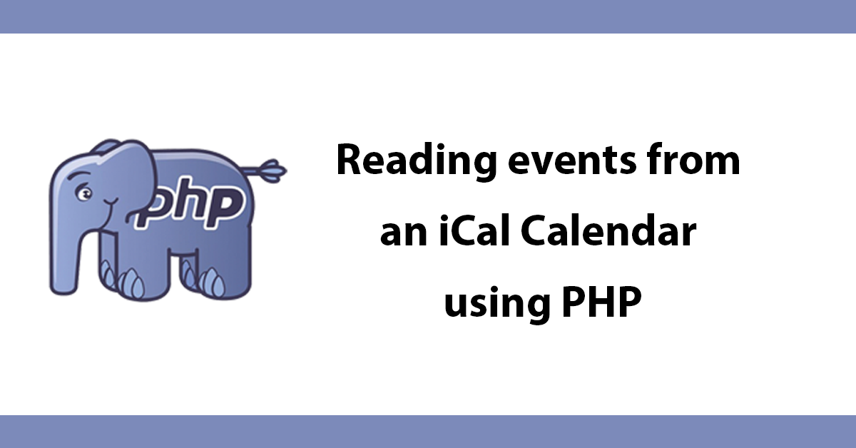 how to use ical with php how to use ical with php