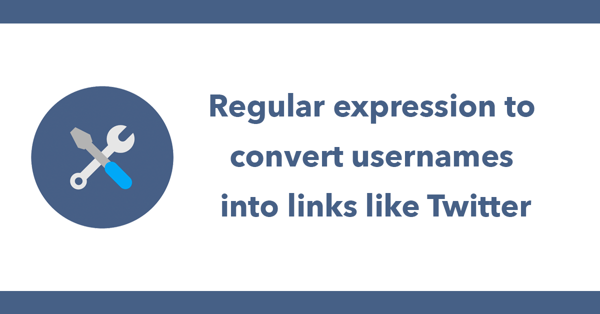 Regular expression to convert usernames into links like Twitter