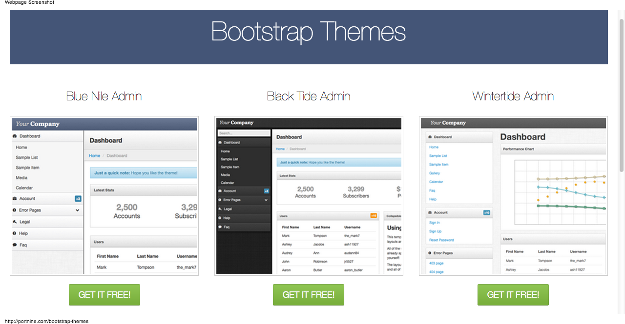 3 Bootstrap Admin Themes
