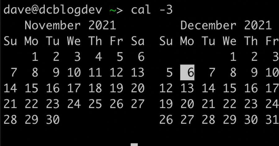 View calenders in Terminal using built-in commands